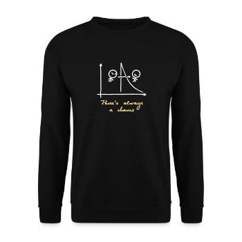 Es gibt immer eine Chance - Unisex Pullover - Schwarz - Vorne - Alina (178cm) & Michal (187cm)