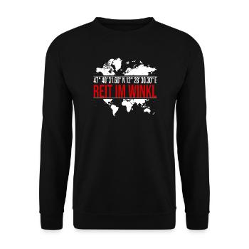 Reit im Winkl - Unisex Pullover - Schwarz - Vorne - Alina (178cm) & Michal (187cm)