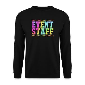 Event Planer Mitarbeiter - Unisex Pullover - Schwarz - Vorne - Alina (178cm) & Michal (187cm)