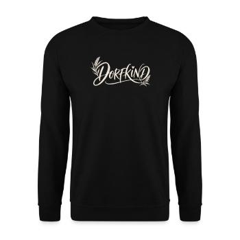 Dorfkind mit Ähren im rustikalen Landstil - Unisex Pullover - Schwarz - Vorne - Alina (178cm) & Michal (187cm)