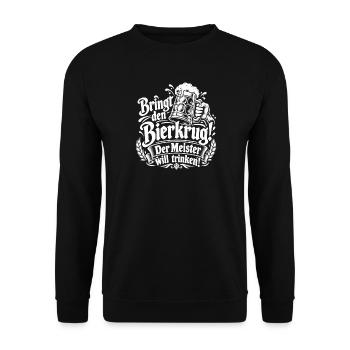 Prost Biermotiv - Unisex Pullover - Schwarz - Vorne - Alina (178cm) & Michal (187cm)