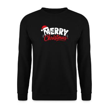 Frohe Weihnachten - Unisex Pullover - Schwarz - Vorne - Alina (178cm) & Michal (187cm)