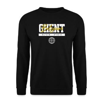 Gent Belgien Koordinaten Reise Souvenir - Unisex Pullover - Schwarz - Vorne - Alina (178cm) & Michal (187cm)