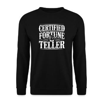 Zertifizierte Wahrsagerin - Unisex Pullover - Schwarz - Vorne - Alina (178cm) & Michal (187cm)