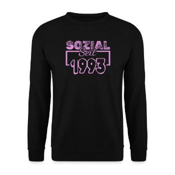 1993 - Unisex Pullover - Schwarz - Vorne - Alina (178cm) & Michal (187cm)