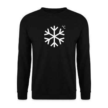 Winterkristall Schneeflocke  - Unisex Pullover - Schwarz - Vorne - Alina (178cm) & Michal (187cm)