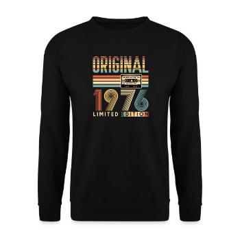 50. Geburtstag, 50 Jahre - Unisex Pullover - Schwarz - Vorne - Alina (178cm) & Michal (187cm)