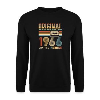 60. Geburtstag, 60 Jahre - Unisex Pullover - Schwarz - Vorne - Alina (178cm) & Michal (187cm)