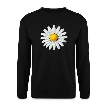Gänseblümchen Blüte Blumen Geschenk  - Unisex Pullover - Schwarz - Vorne - Alina (178cm) & Michal (187cm)