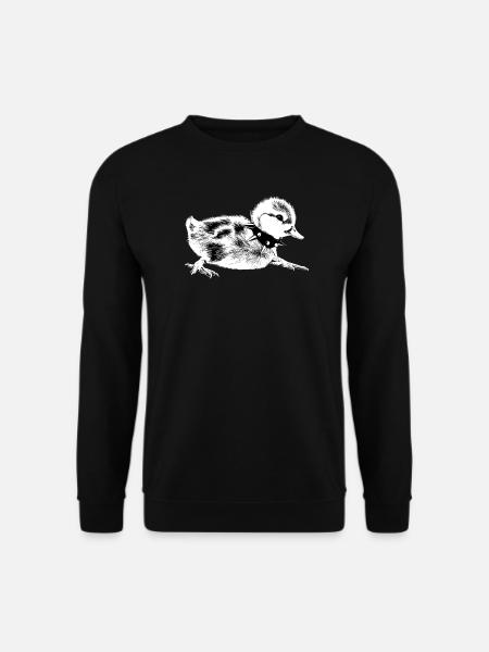 Rebel Punk Entlein – Halsketten-Design mit Stacheln - Unisex Pullover - Schwarz