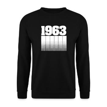 1963 - Unisex Pullover - Schwarz - Vorne - Alina (178cm) & Michal (187cm)