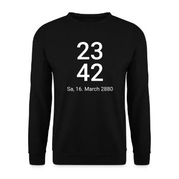 1950 DA - Unisex Pullover - Schwarz - Vorne - Alina (178cm) & Michal (187cm)