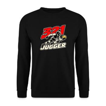321 Jugger - Unisex Pullover - Schwarz - Vorne - Alina (178cm) & Michal (187cm)