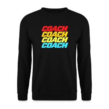 Coach - Trainer - Training - Sport - Geschenkidee - Unisex Pullover - Schwarz - Vorne - Alina (178cm) & Michal (187cm)