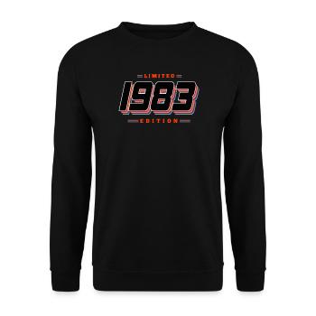 43. Geburtstag Limited Edition Jahrgang 1983 - Unisex Pullover - Schwarz - Vorne - Alina (178cm) & Michal (187cm)