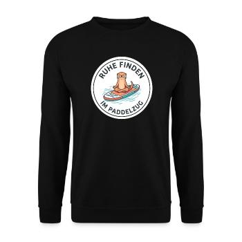 SUP Yoga Otter Balance Board Design - Unisex Pullover - Schwarz - Vorne - Alina (178cm) & Michal (187cm)