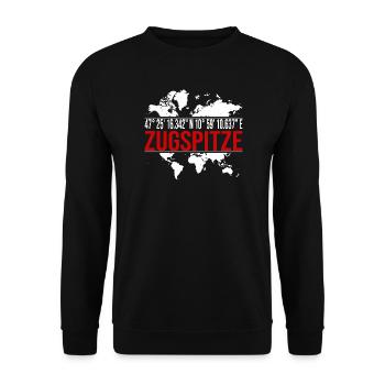 Zugspitze - Unisex Pullover - Schwarz - Vorne - Alina (178cm) & Michal (187cm)