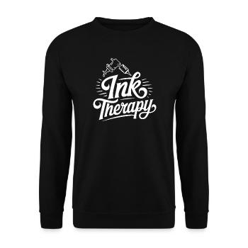Ink Therapy Tattoo Nadel Für Tätowierer - Unisex Pullover - Schwarz - Vorne - Alina (178cm) & Michal (187cm)