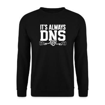 Es ist immer DNS - Unisex Pullover - Schwarz - Vorne - Alina (178cm) & Michal (187cm)