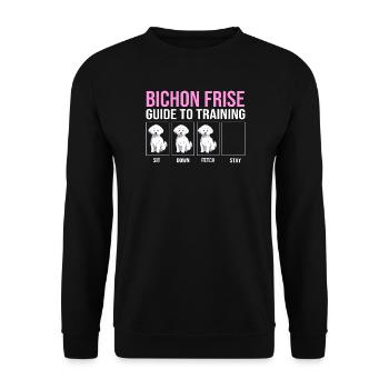 Bichon Frise - Unisex Pullover - Schwarz - Vorne - Alina (178cm) & Michal (187cm)