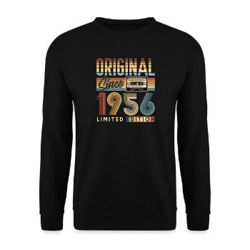 70. Geburtstag, 70 Jahre - Unisex Pullover - Schwarz - Vorne - Alina (178cm) & Michal (187cm)