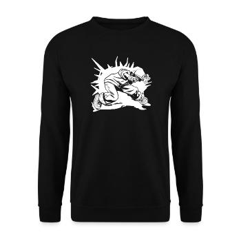 B-Boy - Unisex Pullover - Schwarz - Vorne - Alina (178cm) & Michal (187cm)