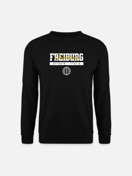 Freiburg Deutschland Koordinaten Reise Souvenir - Unisex Pullover - Schwarz