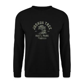 Der Nationalpark Vintage Joshua Tree - Unisex Pullover - Schwarz - Vorne - Alina (178cm) & Michal (187cm)