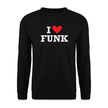 Ich liebe Funk - Unisex Pullover - Schwarz - Vorne - Alina (178cm) & Michal (187cm)