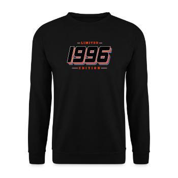 30. Geburtstag Limited Edition Jahrgang 1996 - Unisex Pullover - Schwarz - Vorne - Alina (178cm) & Michal (187cm)