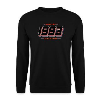 33. Geburtstag Limited Edition Jahrgang 1993 - Unisex Pullover - Schwarz - Vorne - Alina (178cm) & Michal (187cm)