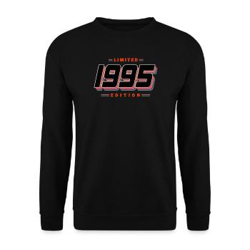 31. Geburtstag Limited Edition Jahrgang 1995 - Unisex Pullover - Schwarz - Vorne - Alina (178cm) & Michal (187cm)