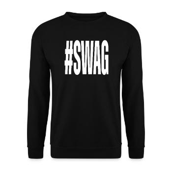 Hashtag Swag - Unisex Pullover - Schwarz - Vorne - Alina (178cm) & Michal (187cm)