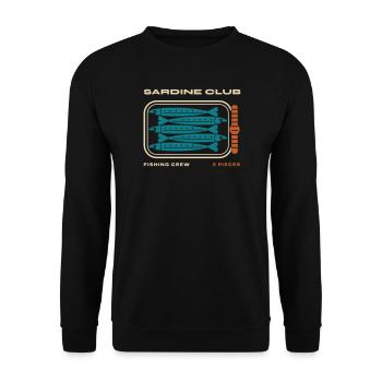 Sardinenclub - Unisex Pullover - Schwarz - Vorne - Alina (178cm) & Michal (187cm)