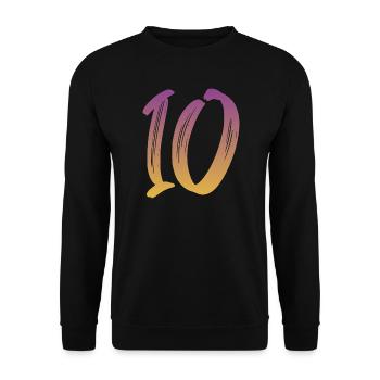 10 - Unisex Pullover - Schwarz - Vorne - Alina (178cm) & Michal (187cm)