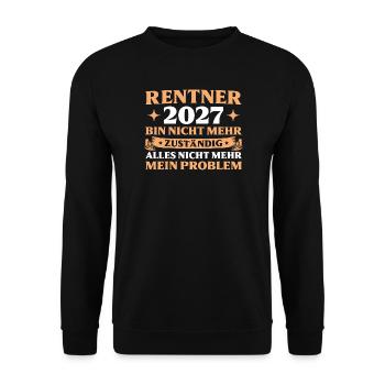 Ruhestand Abschied Kollege Rentner 2027 - Unisex Pullover - Schwarz - Vorne - Alina (178cm) & Michal (187cm)