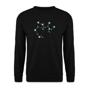 Schütze Stern Sternbild Sternzeichen Grün - Unisex Pullover - Schwarz - Vorne - Alina (178cm) & Michal (187cm)