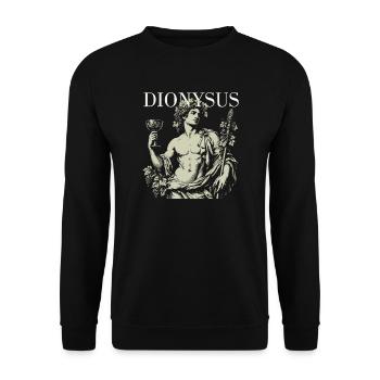 Dionysos Weingott Silhouette Tee - Unisex Pullover - Schwarz - Vorne - Alina (178cm) & Michal (187cm)