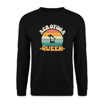 Acroyoga Queen Acro Yoga - Unisex Pullover - Schwarz - Vorne - Alina (178cm) & Michal (187cm)