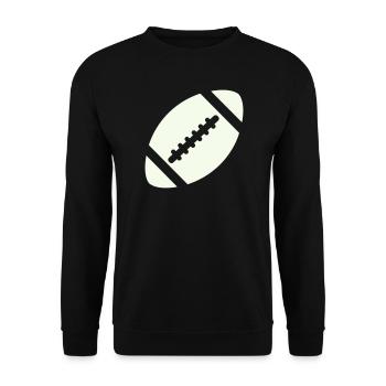 Vintage Football Naht Logo - Unisex Pullover - Schwarz - Vorne - Alina (178cm) & Michal (187cm)