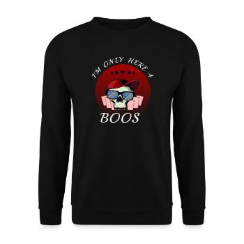 Lustige Halloween-Buhrufe - Unisex Pullover - Schwarz - Vorne - Alina (178cm) & Michal (187cm)