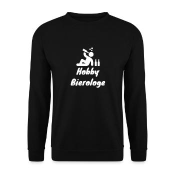 Hobby Bierolage – Bierliebhaber Humor - Unisex Pullover - Schwarz - Vorne - Alina (178cm) & Michal (187cm)