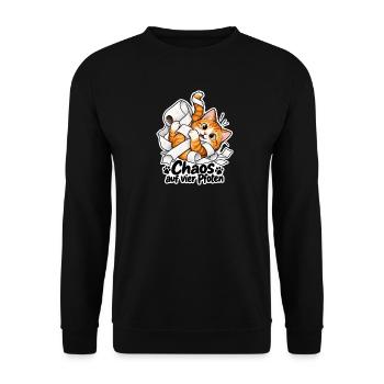 Chaos auf vier Pfoten - Unisex Pullover - Schwarz - Vorne - Alina (178cm) & Michal (187cm)
