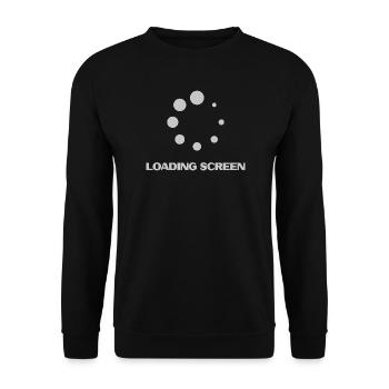 LOADING SCREEN - Unisex Pullover - Schwarz - Vorne - Alina (178cm) & Michal (187cm)