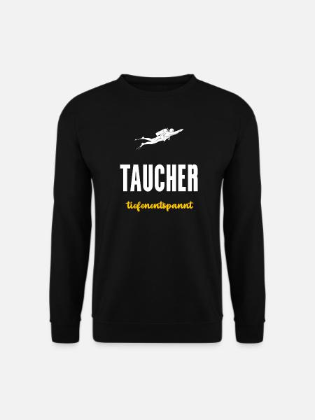 Taucher Geschenk Tiefenentspannt Tauchen - Unisex Pullover - Schwarz