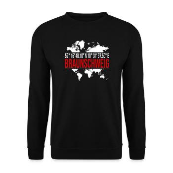 Braunschweig - Unisex Pullover - Schwarz - Vorne - Alina (178cm) & Michal (187cm)