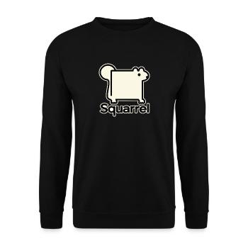 Eckhörnchen - Unisex Pullover - Schwarz - Vorne - Alina (178cm) & Michal (187cm)