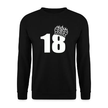 Königliches 18. Geburtstag - Unisex Pullover - Schwarz - Vorne - Alina (178cm) & Michal (187cm)