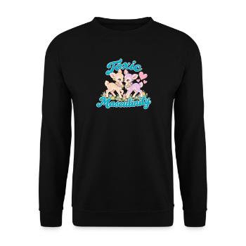 Zärtliches Duo - Unisex Pullover - Schwarz - Vorne - Alina (178cm) & Michal (187cm)