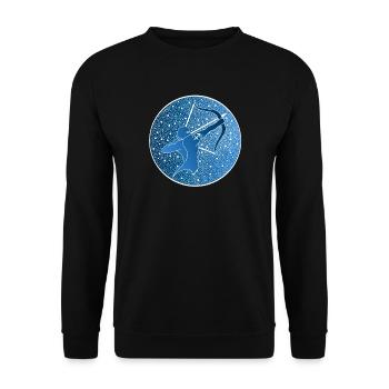 Tierkreiszeichen: Schütze - Unisex Pullover - Schwarz - Vorne - Alina (178cm) & Michal (187cm)